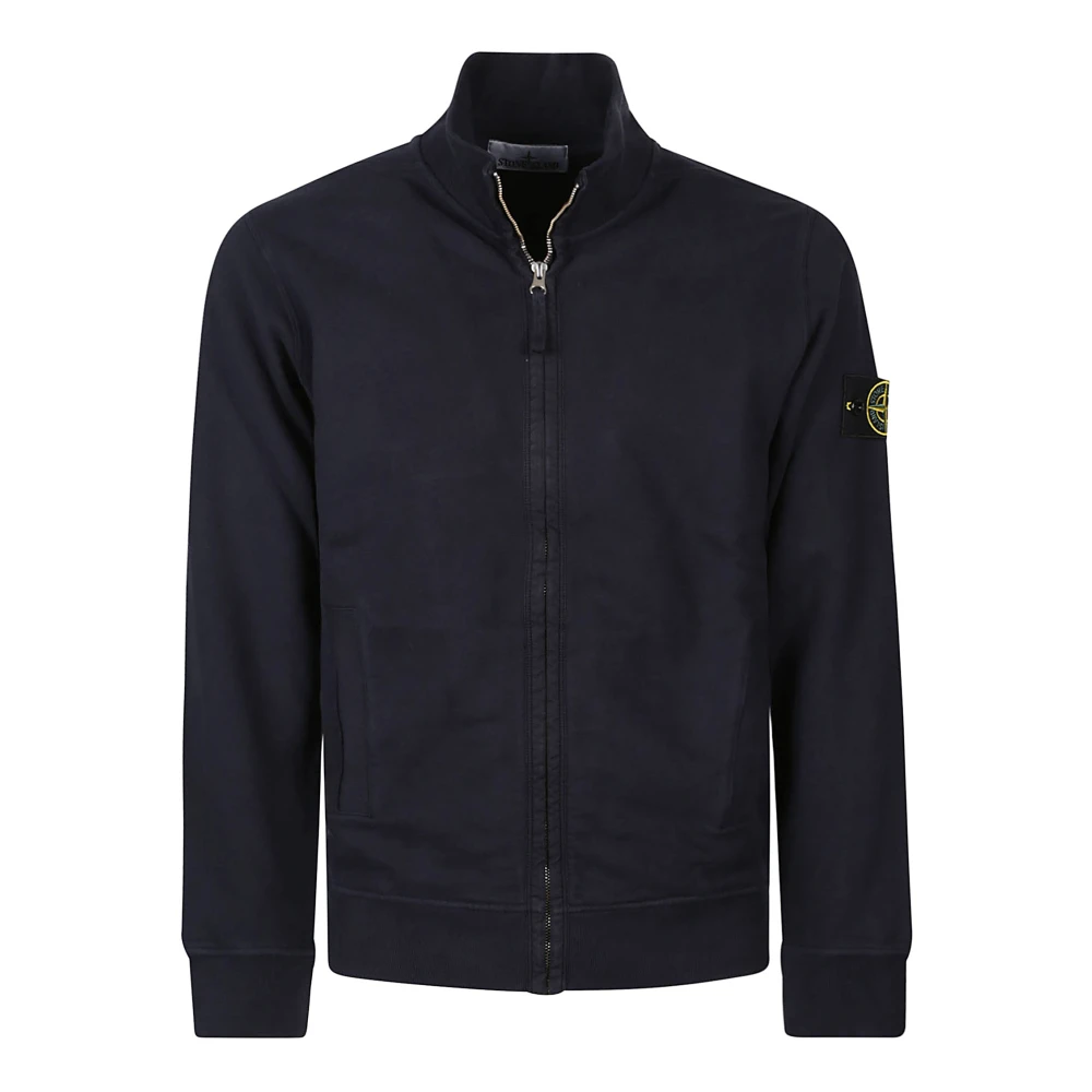 Stone Island Ritssluiting Sweatshirt Blue Heren