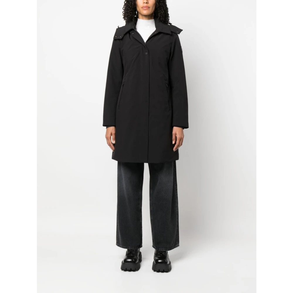 Woolrich Zwarte Trench Jas voor Mannen Black Dames