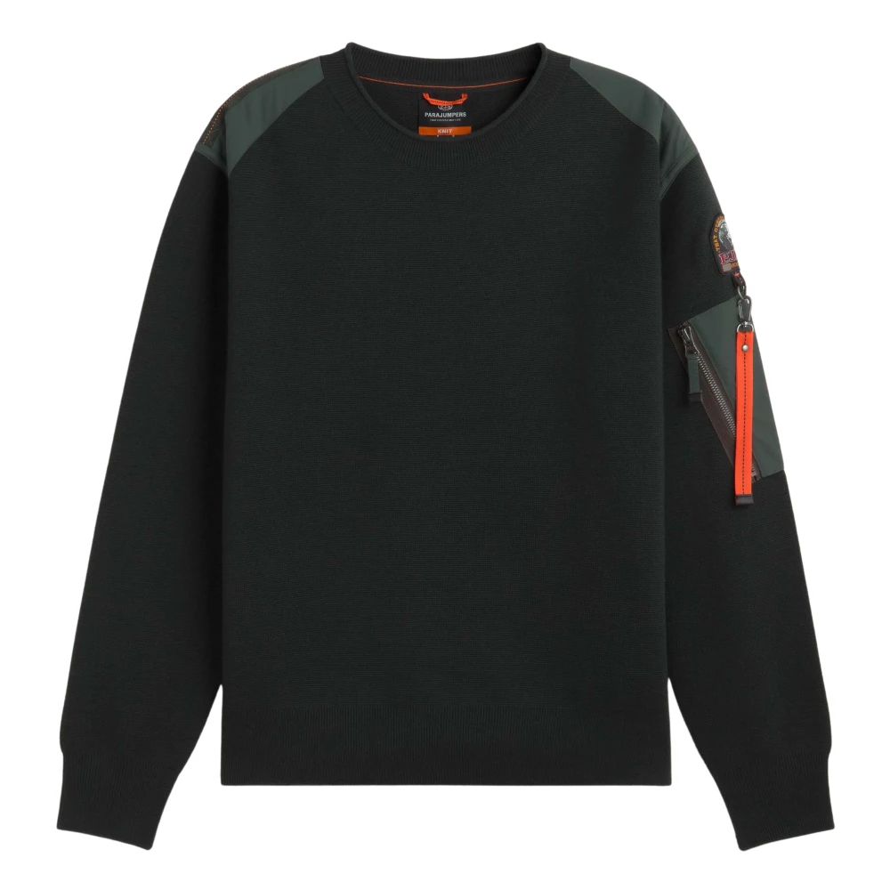 Parajumpers Merino Wol Ronde Hals Trui Black Heren