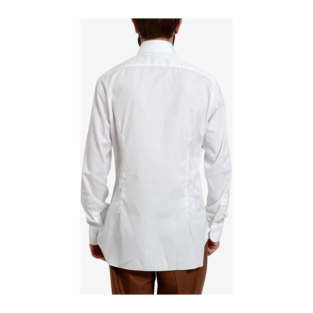 Barba Witte Katoenen Klassieke Shirt Italië Gemaakt White Heren