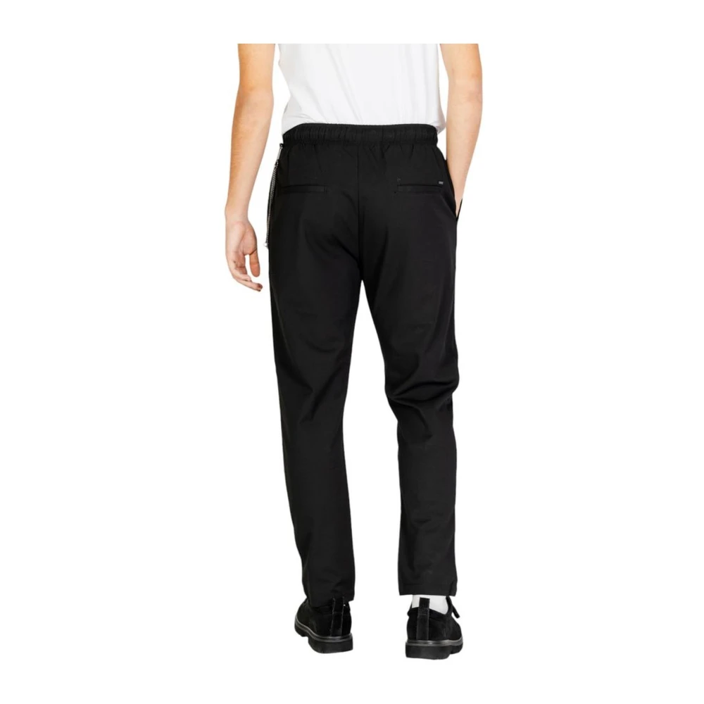 Gianni Lupo Zwarte polyesterblend herenbroek Black Heren