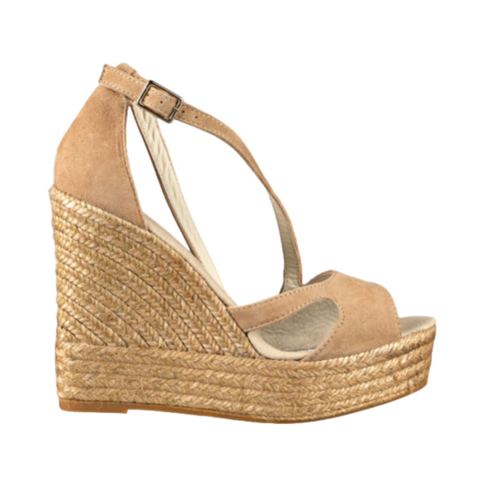 Bruine Open Teen Sleehak Sandalen Espadrilles Dames Miinto.be