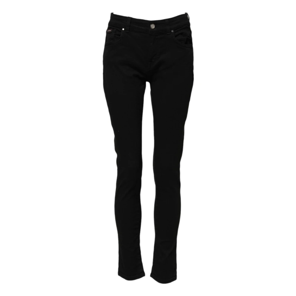 Dolce & Gabbana Svart Logo Skinny Denim Jeans