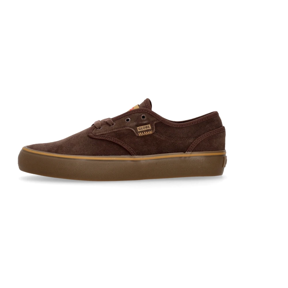 Globe Donker Eiken Skate Schoenen met Vulcanized Constructie Heren Schoenen Bruin