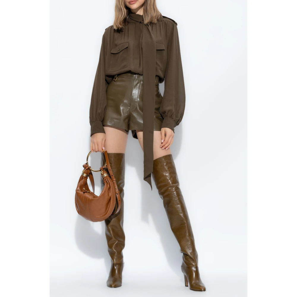Chloé Leren shorts Green Dames