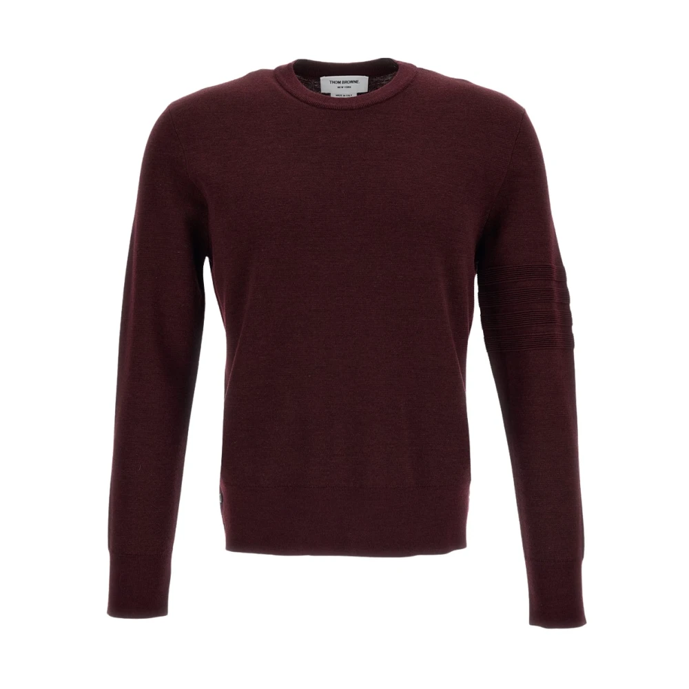 Thom Browne Uomo Rosso - Milano Stitch 4-Bar Pullover - Knitwear - L