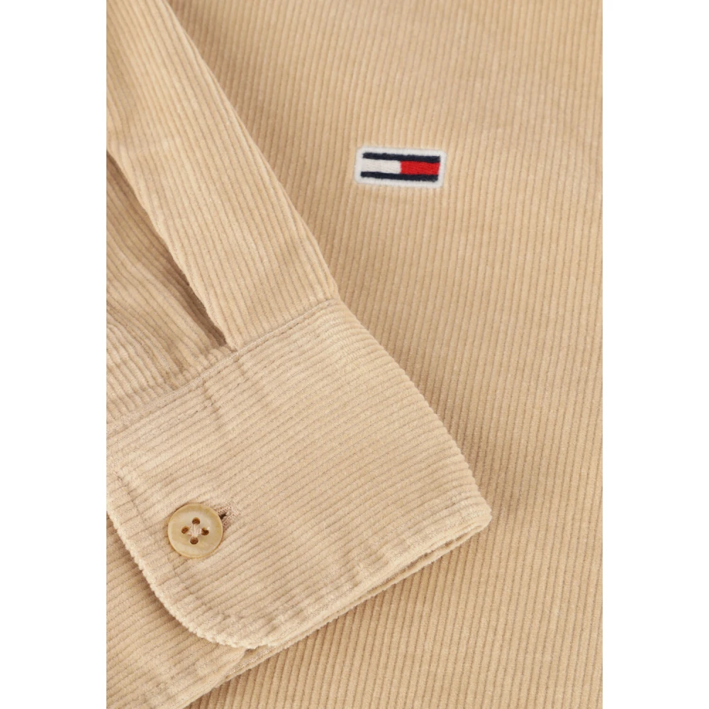 Tommy Jeans Beige Corduroy Casual Overhemd Beige Heren