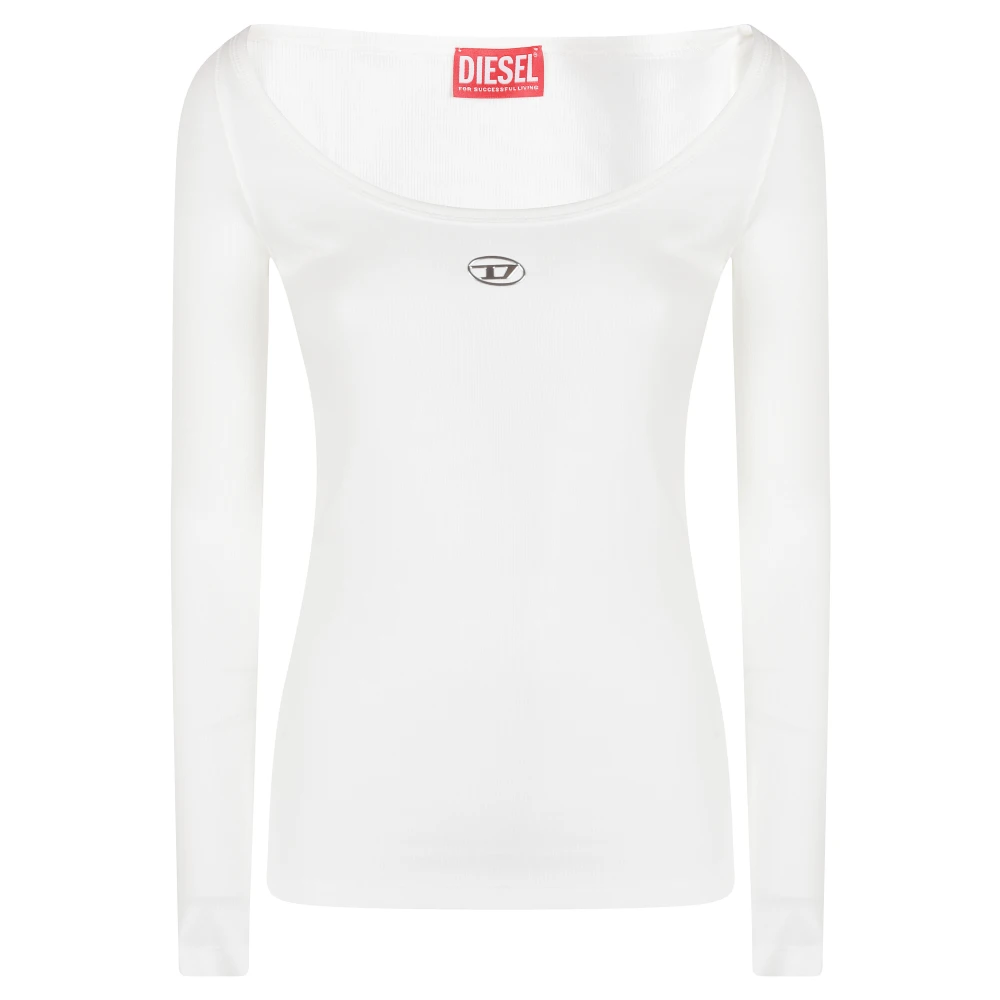Diesel Vrouw Wit Tops Dames, S, Long Sleeve Tops