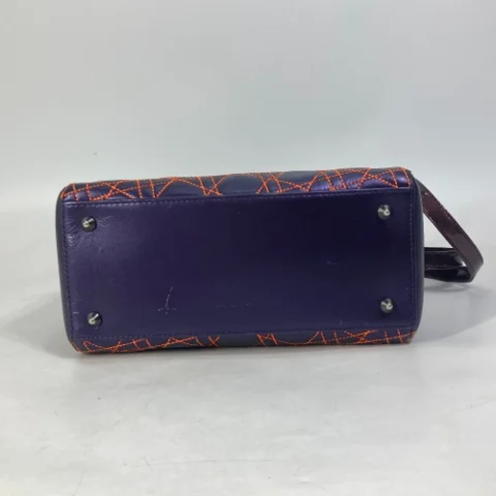 Dior Vintage Pre-owned Leather dior-bags Purple Dames