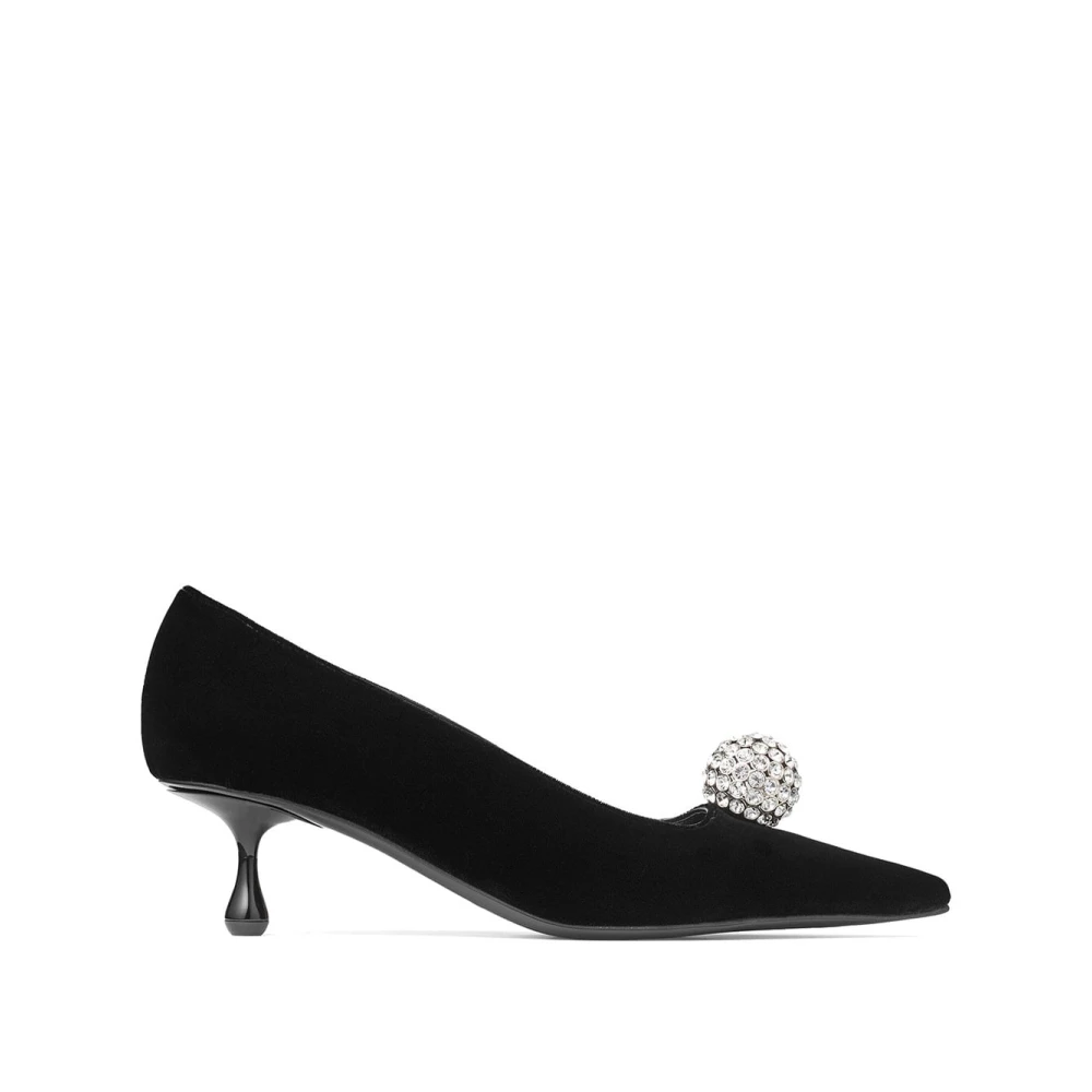 Jimmy Choo Svart Kristall Pump Skor Black, Dam