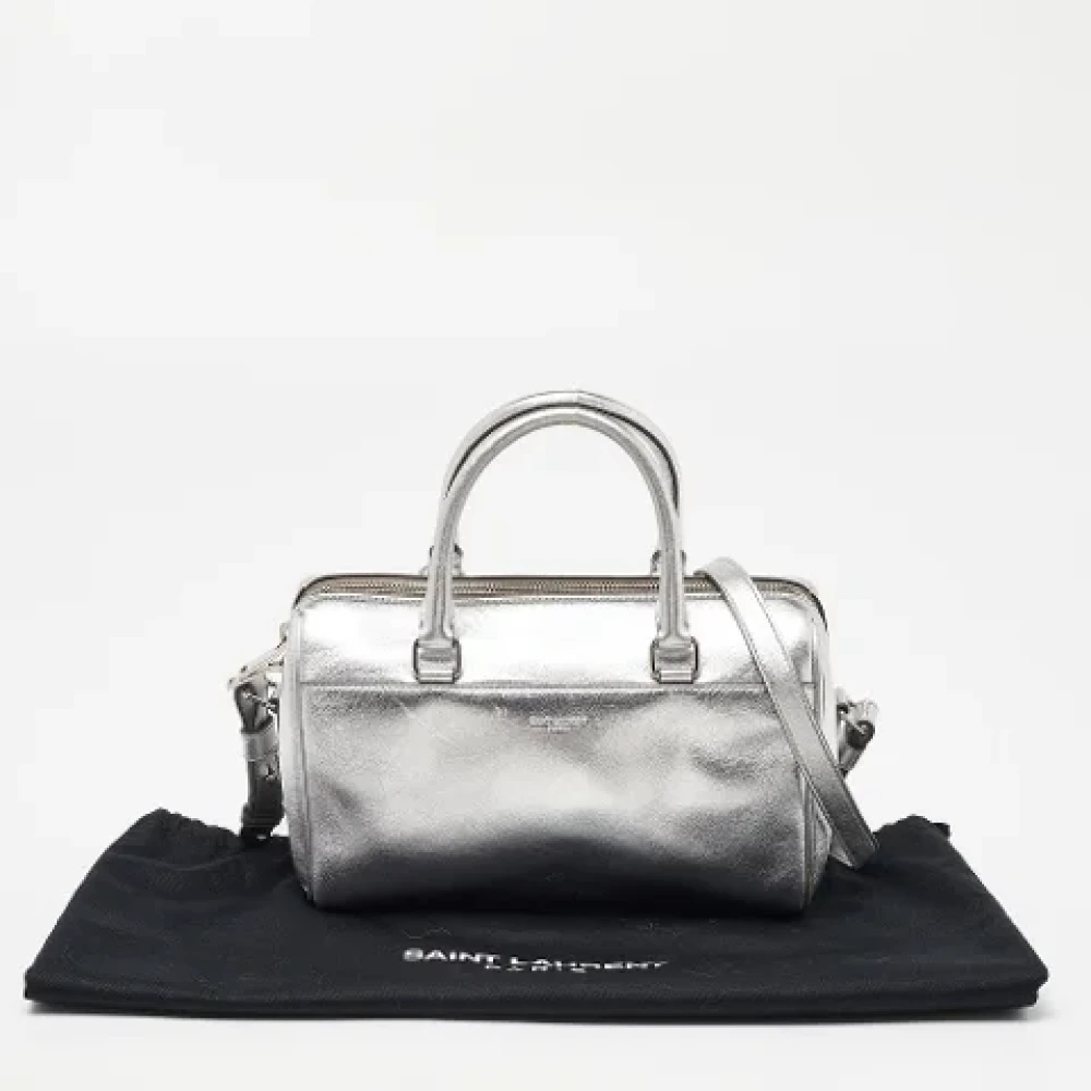 Yves Saint Laurent Vintage Pre-owned Leather handbags Gray Dames