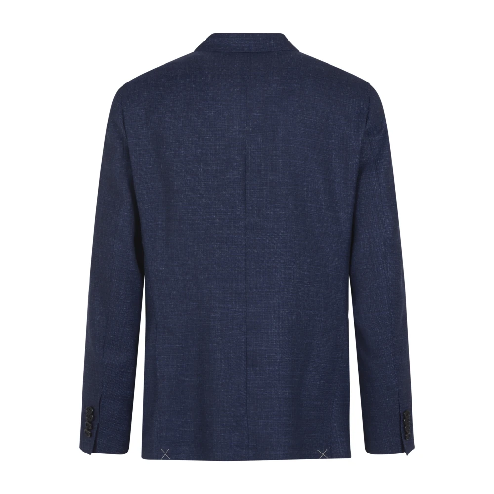 Canali Blauwe Jassen met Voering Blue Heren