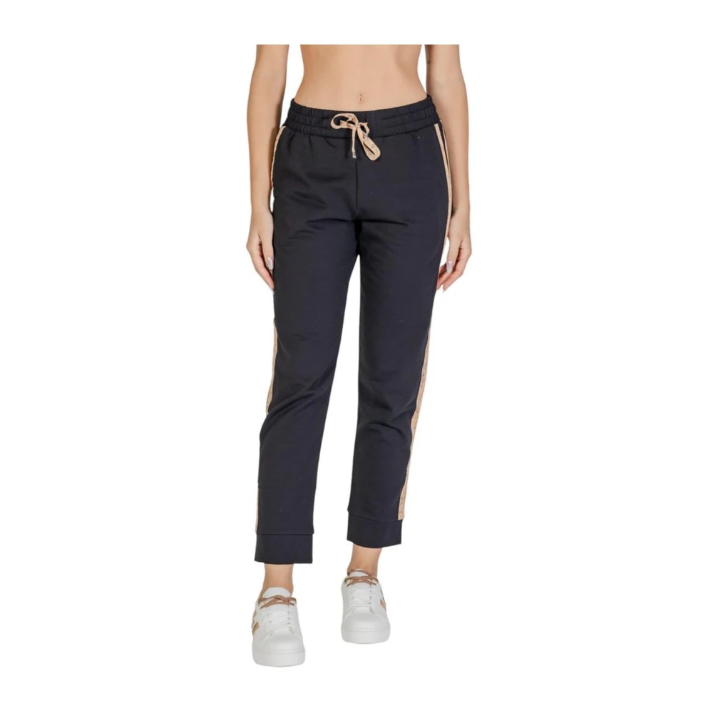 Alviero Martini 1a Classe Zwarte Vetersluiting Broek Herfst Winter Black Dames