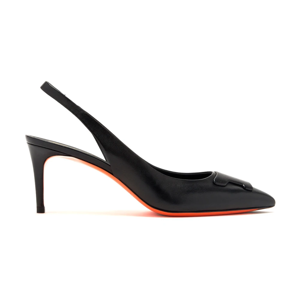 Santoni Vrouw Zwart Elegant Slingback Pumps