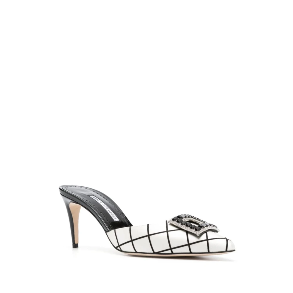 Manolo Blahnik Latexamu Gala Mini Arc Sandalen Black Dames