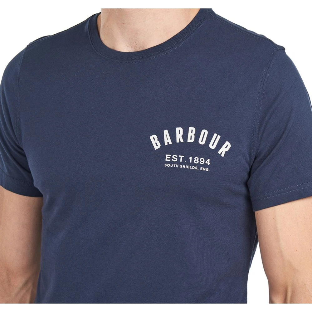 Barbour Preppy T-Shirt Tee in New Navy Blue Heren