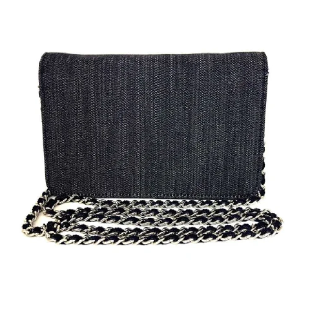 Chanel Vintage Pre-owned Canvas wallets Black Dames