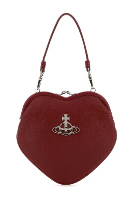 red-synthetic-leather-heart-handbag