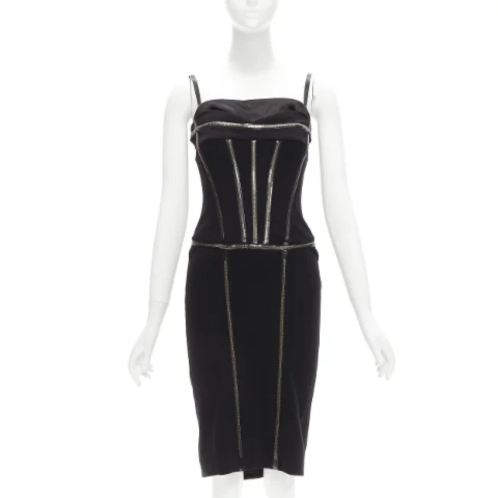 Dolce & Gabbana Pre-owned Wool dresses Black Dames