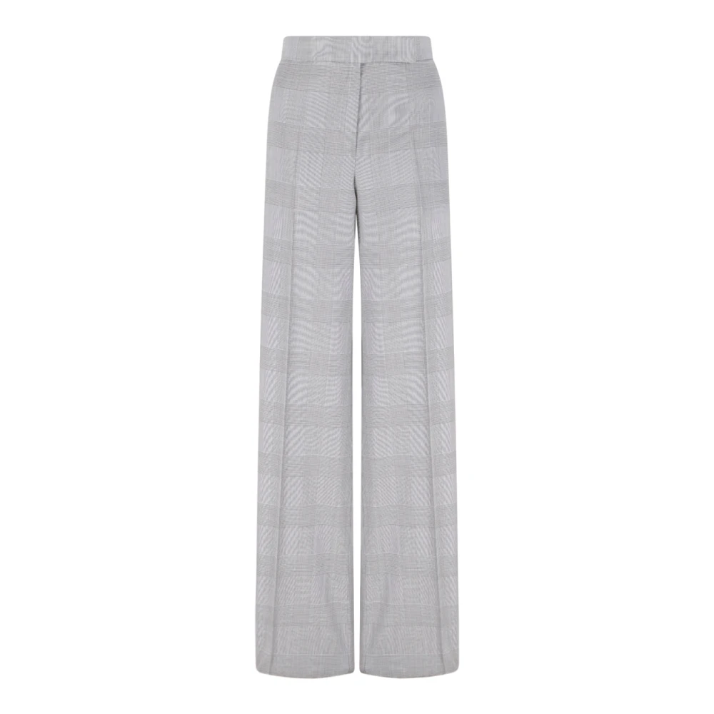 Max Mara Wide-Leg Tailored Trousers - Female - Wide Trousers - Gray - 2XS - Trousers