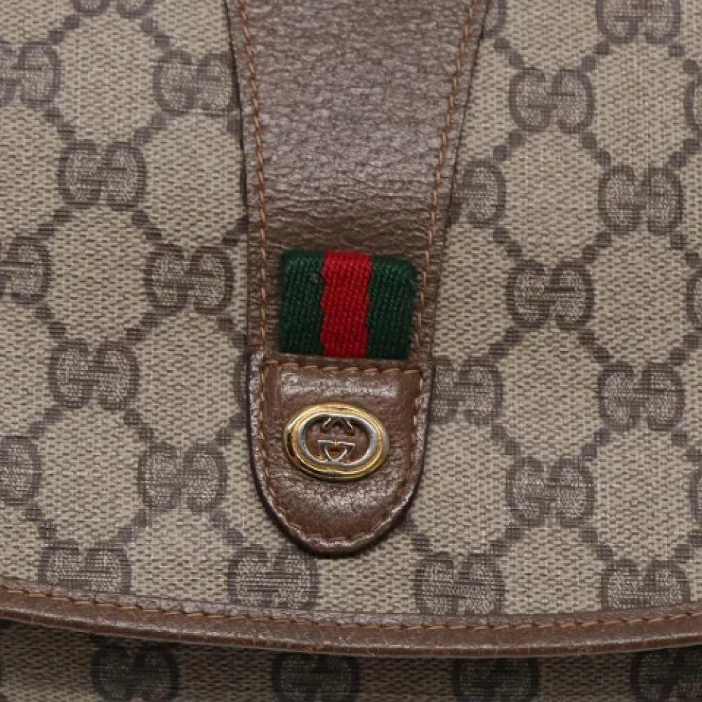 Gucci Vintage Pre-owned Leather clutches Beige Dames