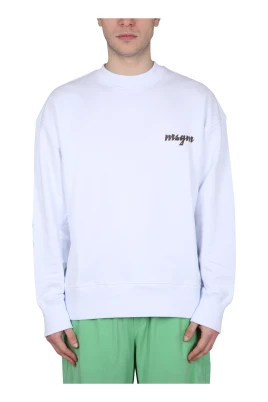 Cotton Crewneck Sweatshirt med logotyp