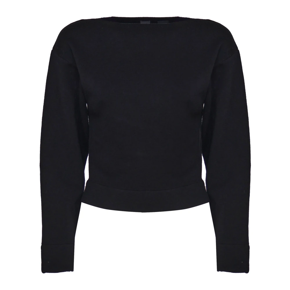 Pinko Zwart Tricot Boothals Trui Black Dames