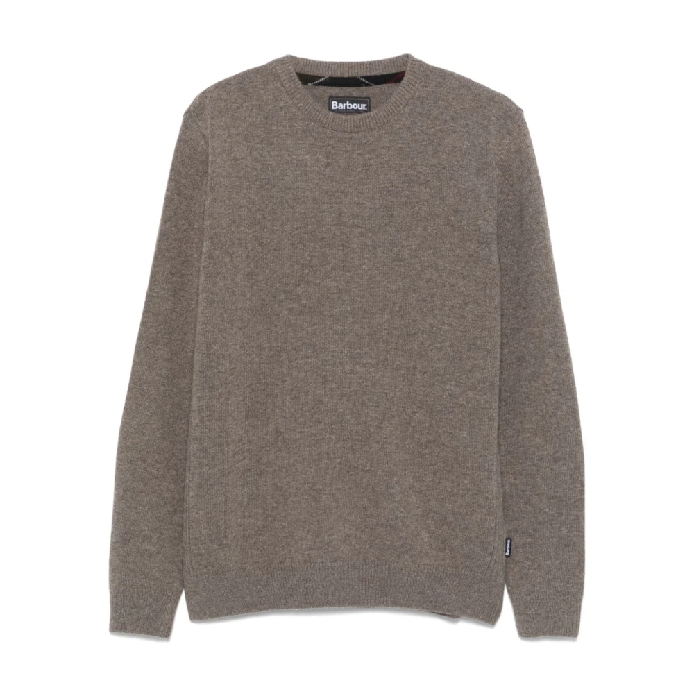 Barbour Men's Gray Grey Wool Knit Jumper Crew Neck - Round-Neck Knitwear - S - Knitwear