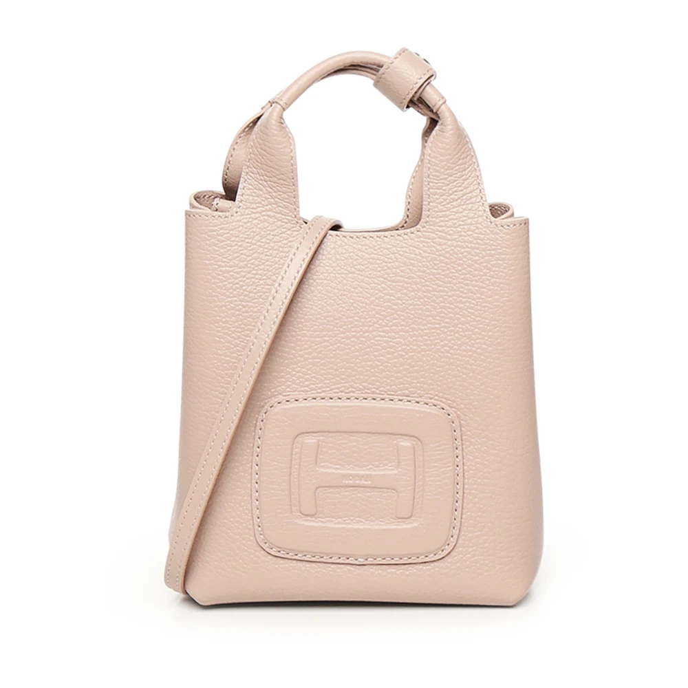 Hogan Mini Shopping Tas Beige Reliëf Beige Dames
