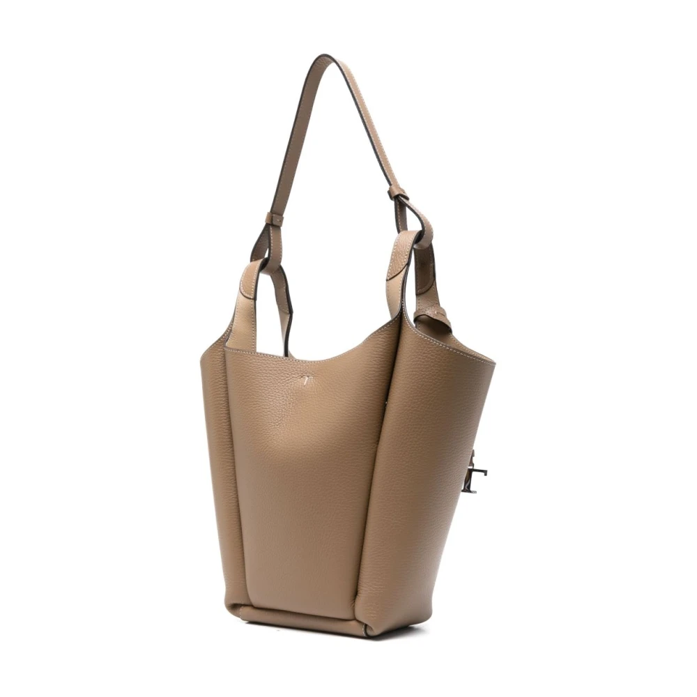 TOD'S Stijlvolle Lobster Claw Schoudertas Beige Dames