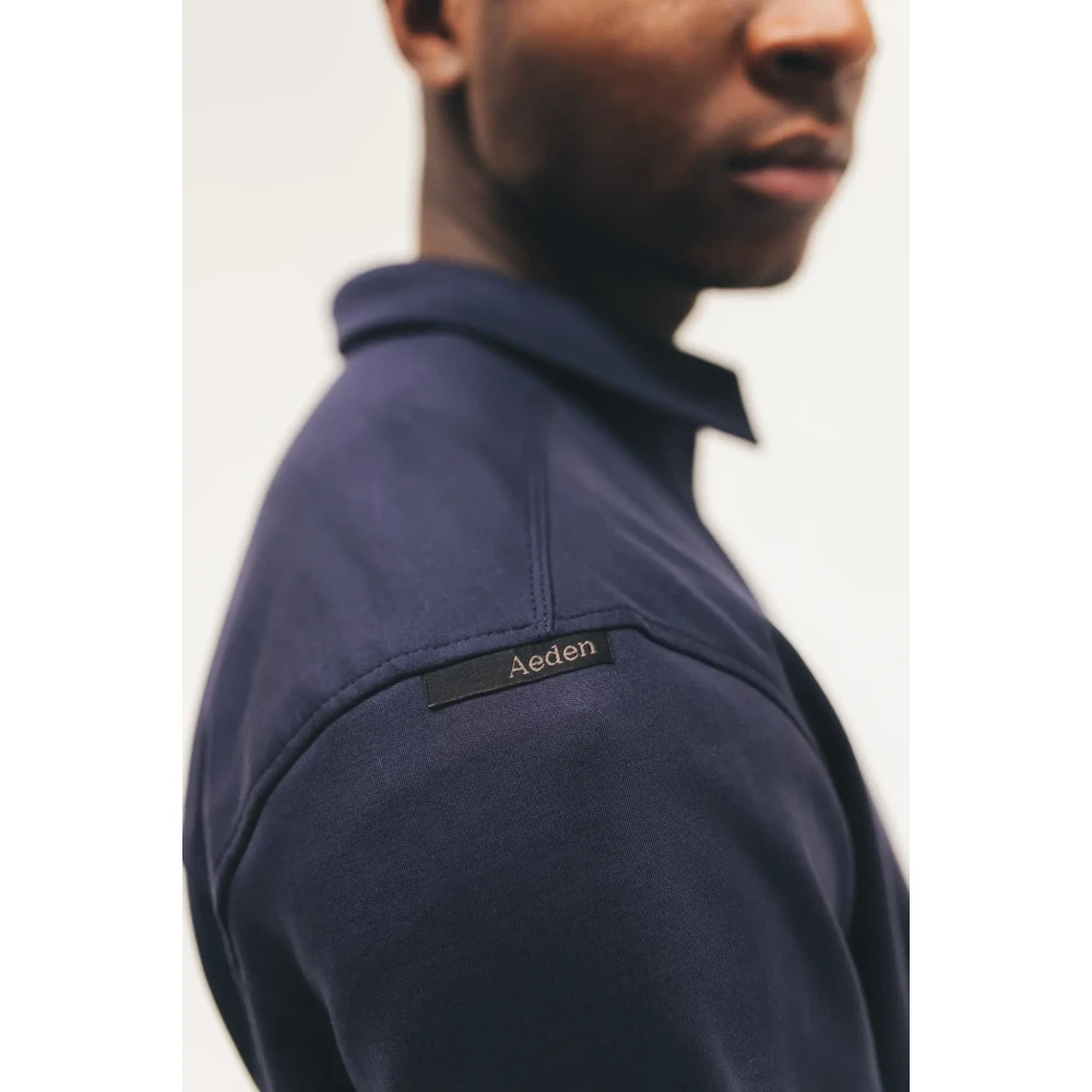 Aeden Donkerblauw Overhemd voor Mannen Black Heren