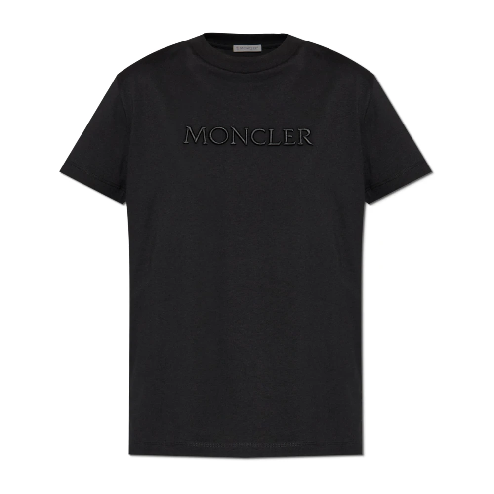 Moncler - Tops > T-Shirts - Black - Moncler - Modalova