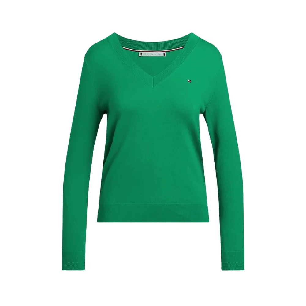 Knitwear > V-neck Knitwear - - Tommy Hilfiger - Modalova