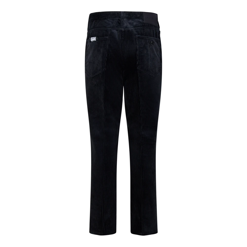 Emporio Armani Blauwe Broek met Adelaar Logo Blue Heren