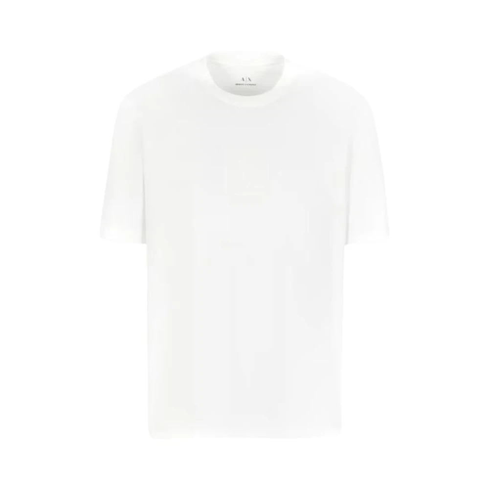 Armani Exchange Katoenen Jersey Relaxed Fit T-shirt White Heren