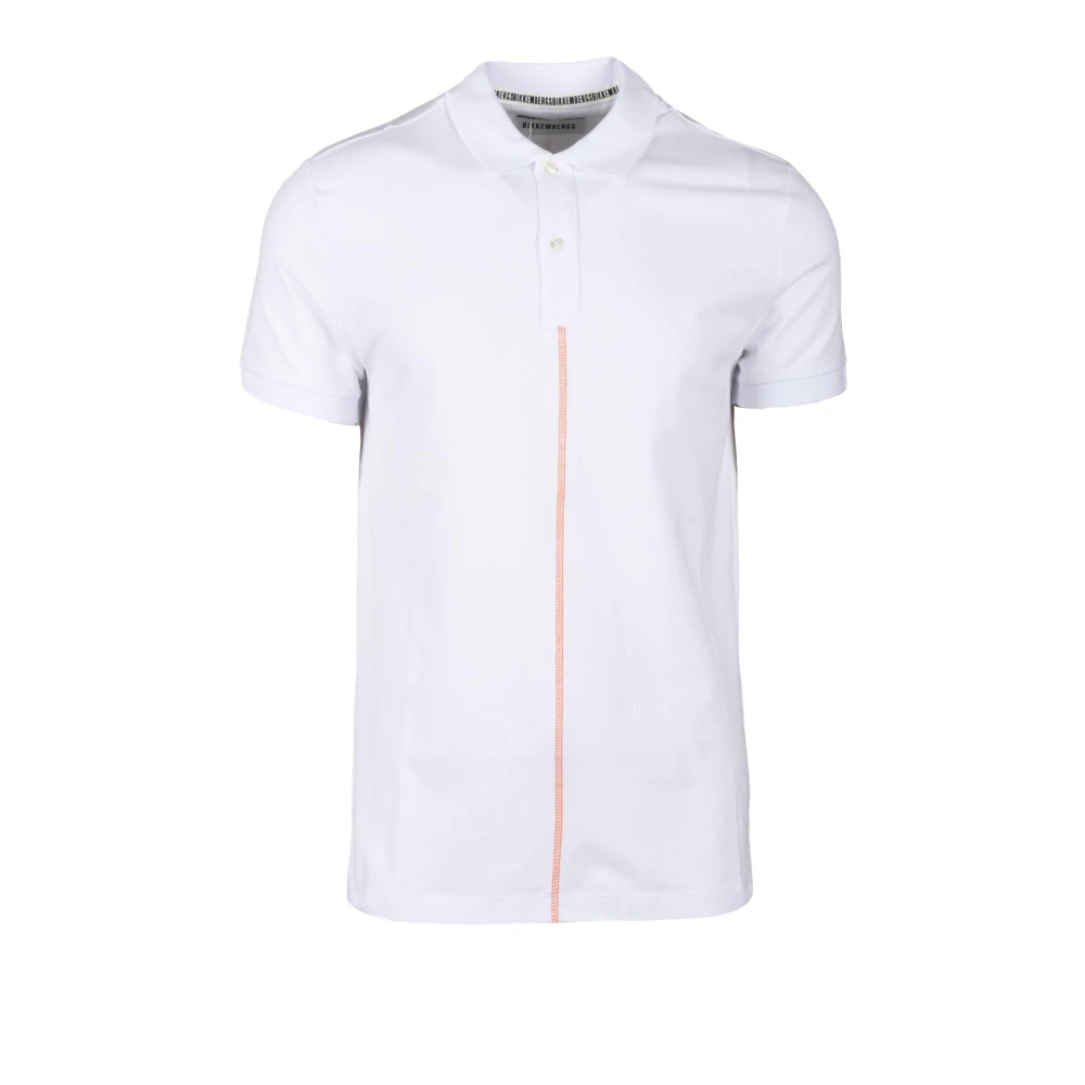 Bikkembergs Katoen Elastaan Polo Shirt White Heren