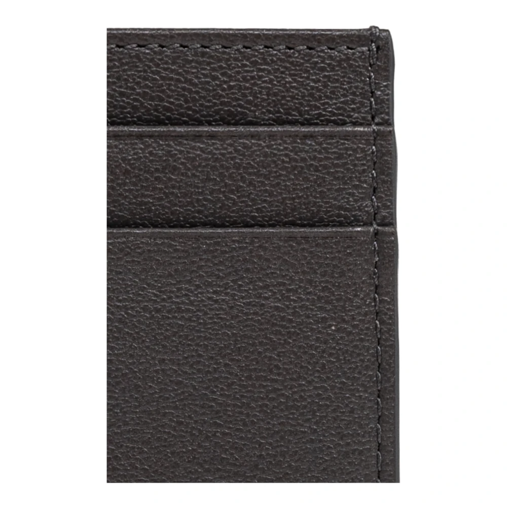 Dolce & Gabbana Leren kaarthouder Gray Heren