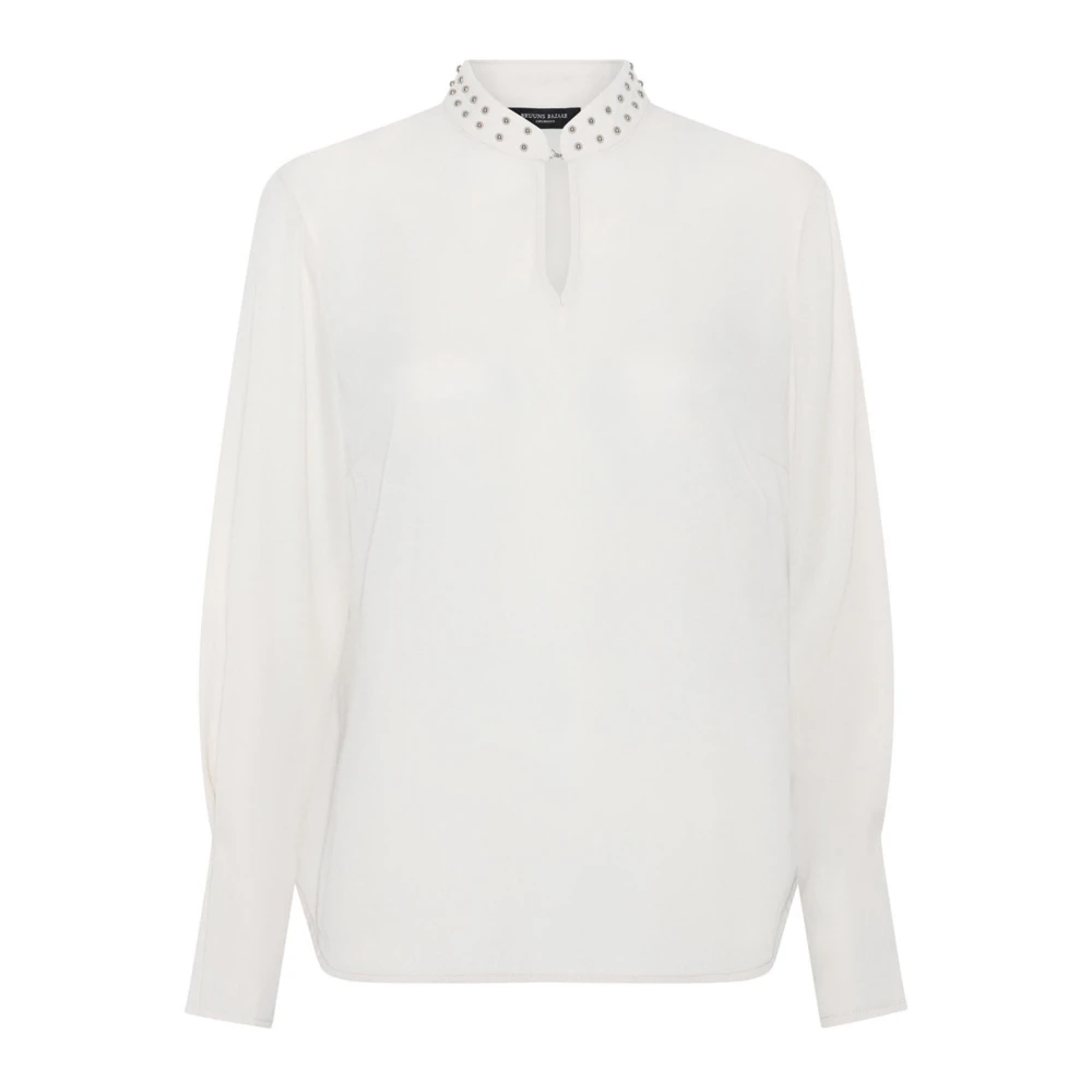Bruuns Bazaar Women's White Blouses, 2XL, Camillabbananta Blouse