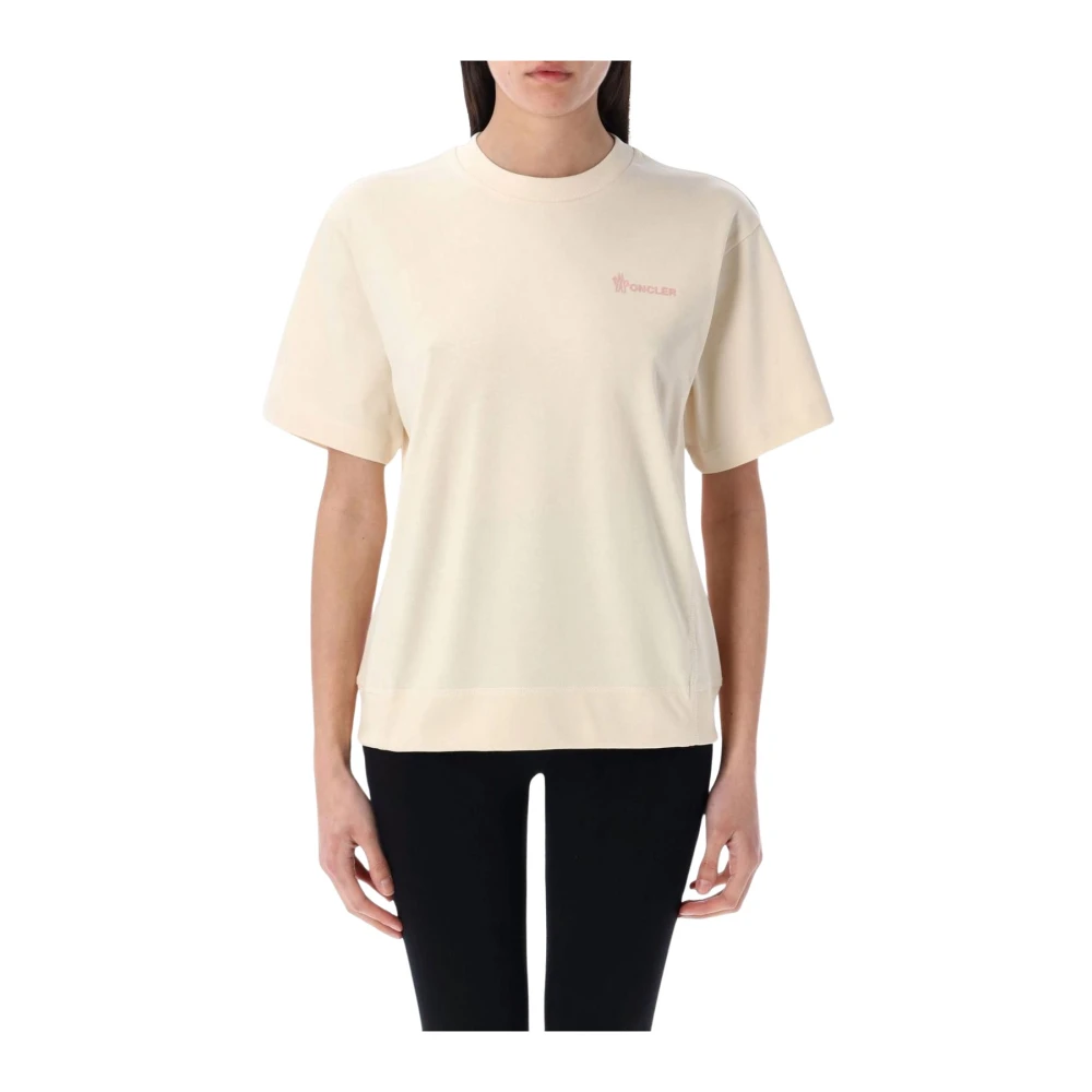 Moncler - Tops > T-Shirts - Beige - Moncler - Modalova