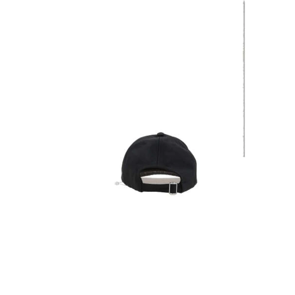 Marine Serre Zwarte Moiré Baseballpet met Maanborduursel Black Dames