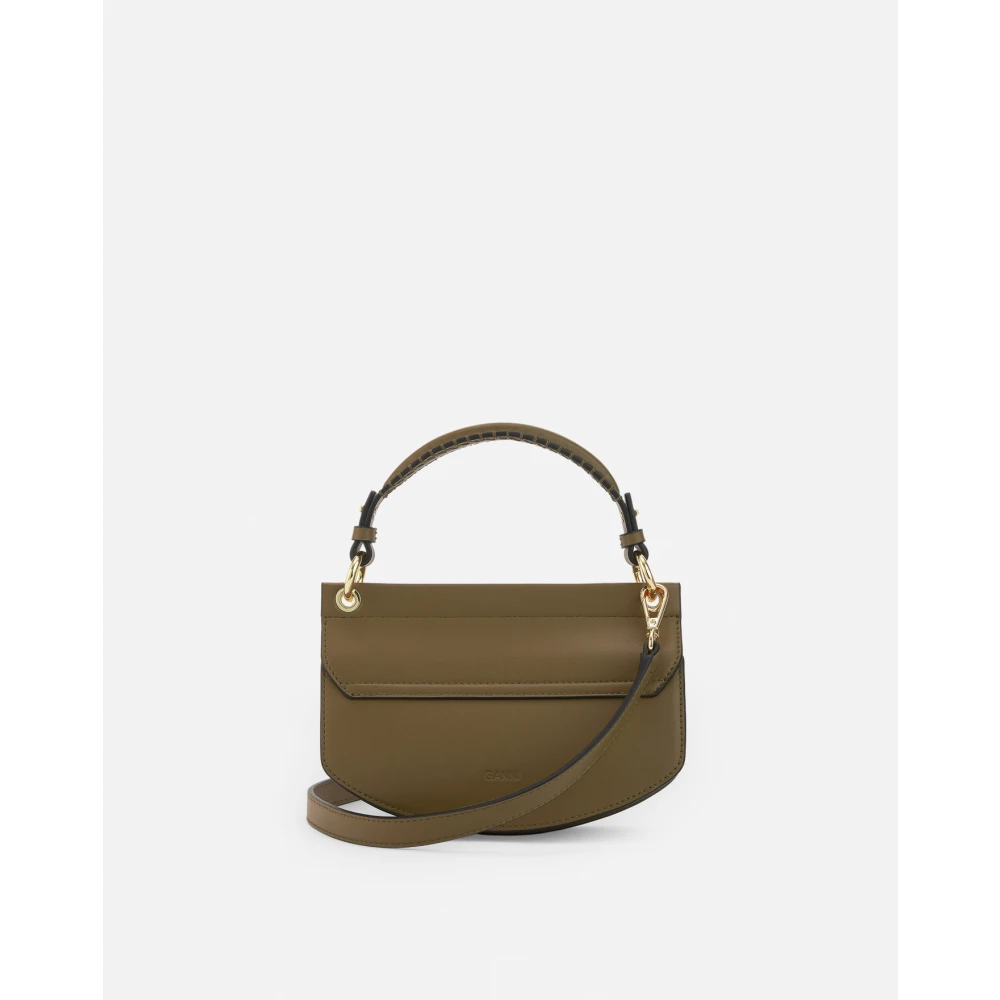Ganni Groene Mini Top Handvat Tas Green Dames