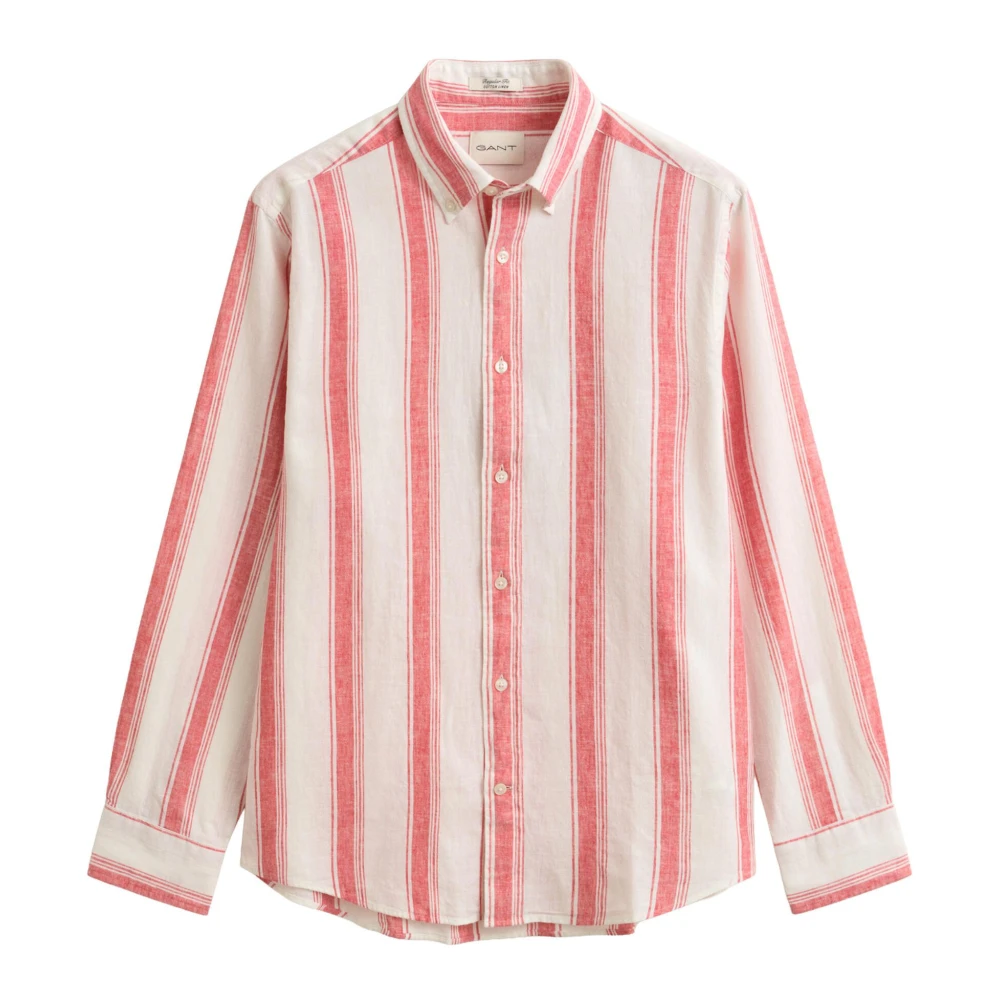 Gant Uomo Multicolor - Camicia A Righe In Misto Lino - Shirts - E - L