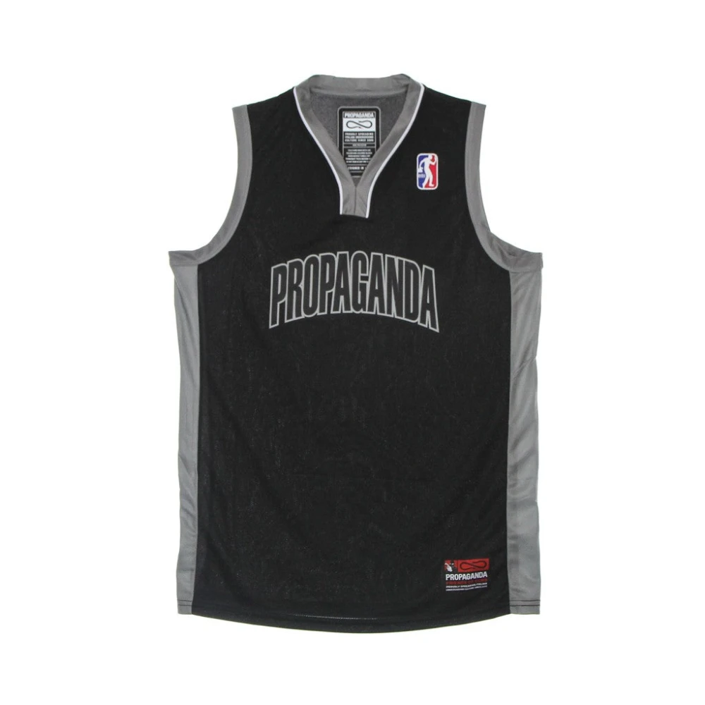 Propaganda Zwarte Mesh Basketbal Tanktop Black Heren