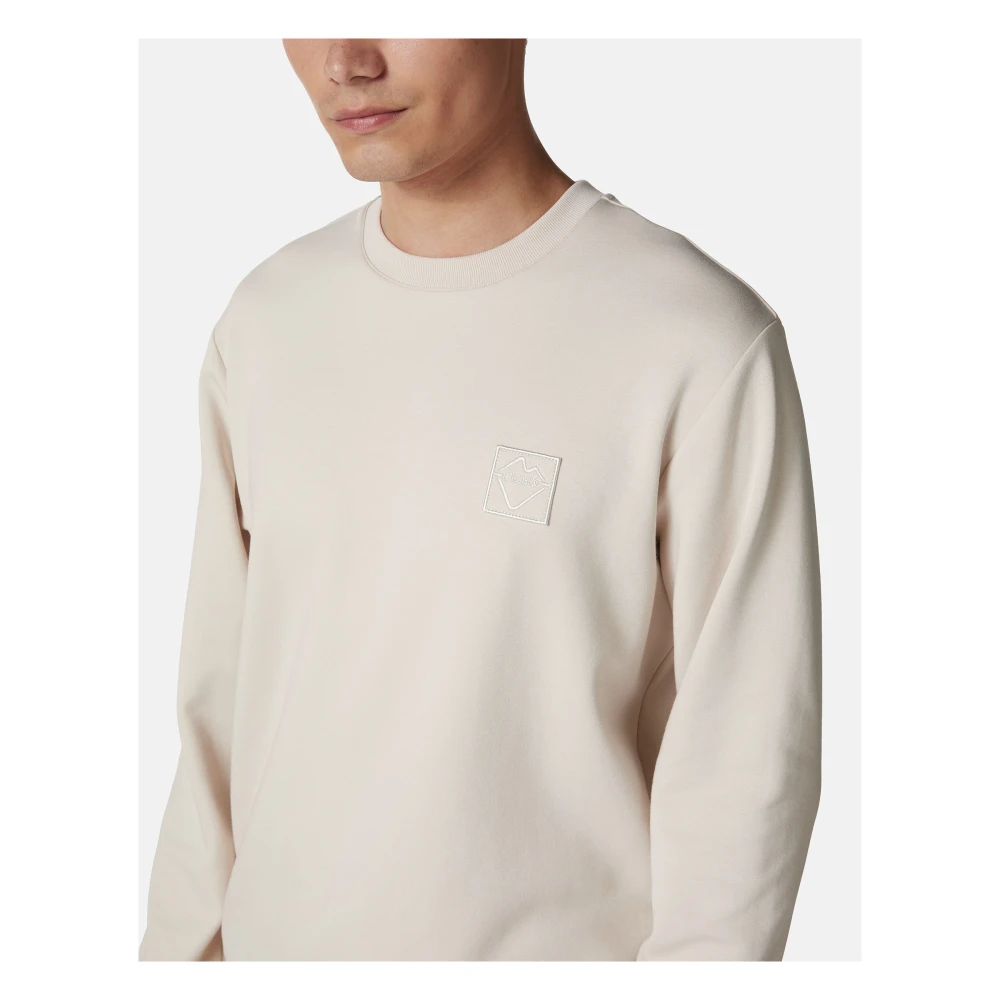Iceberg Poeder witte crewneck sweatshirt van scuba stof en logo Beige Heren