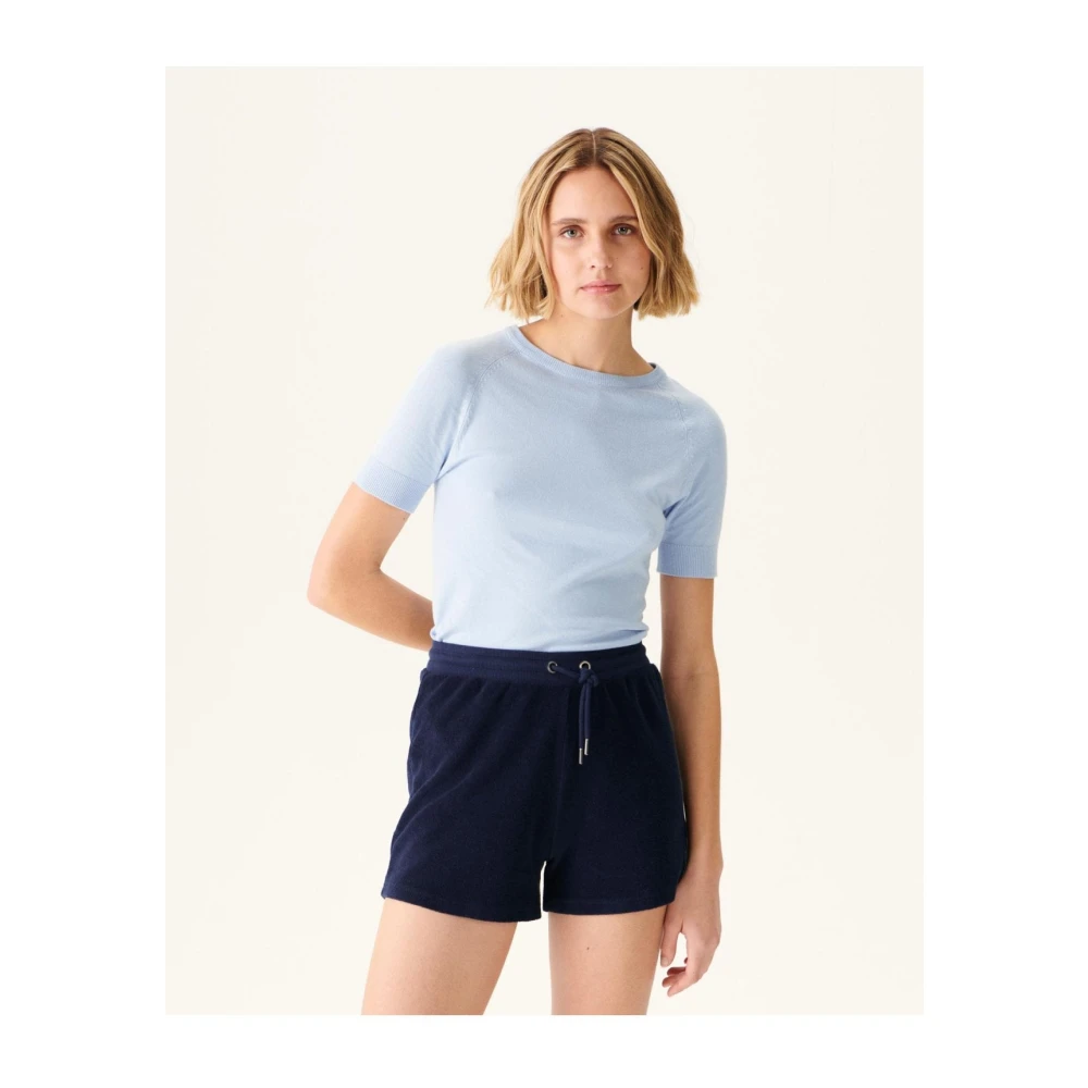 Jott Alicante Blauwe Shorts Elastische Taille Blue Heren