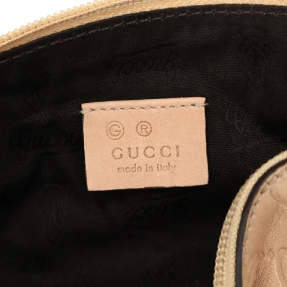 Gucci Vintage Pre-owned Leather pouches Beige Dames