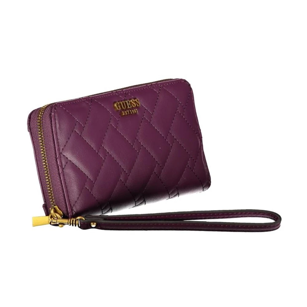 Guess Paarse portemonnee met meerdere vakken Purple Dames