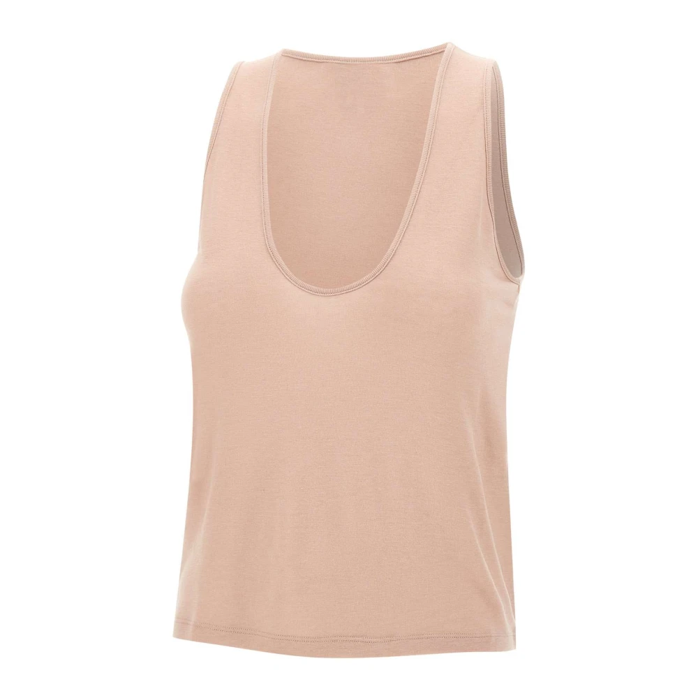 Loulou Studio Mauve Roze Mouwloze Wollen Top Pink Dames