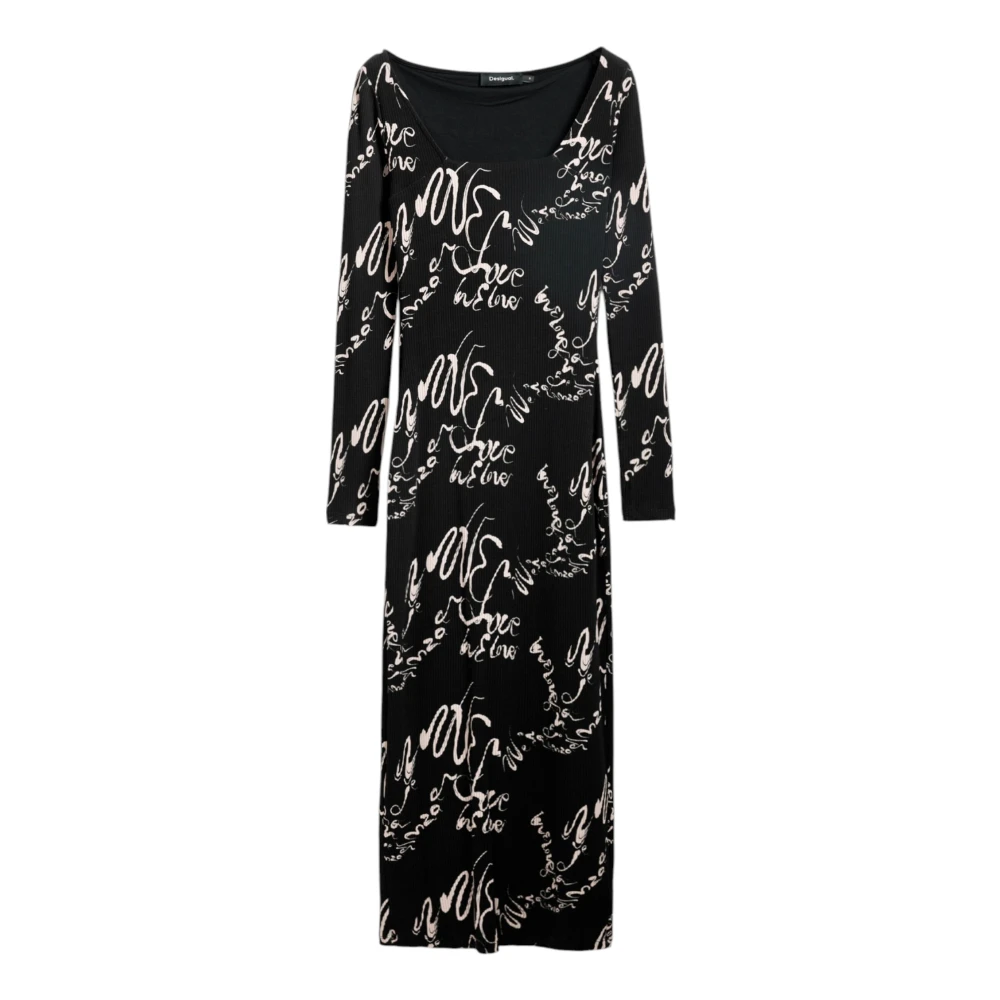Desigual Lange Jurken Collectie Lente Zomer Black Dames