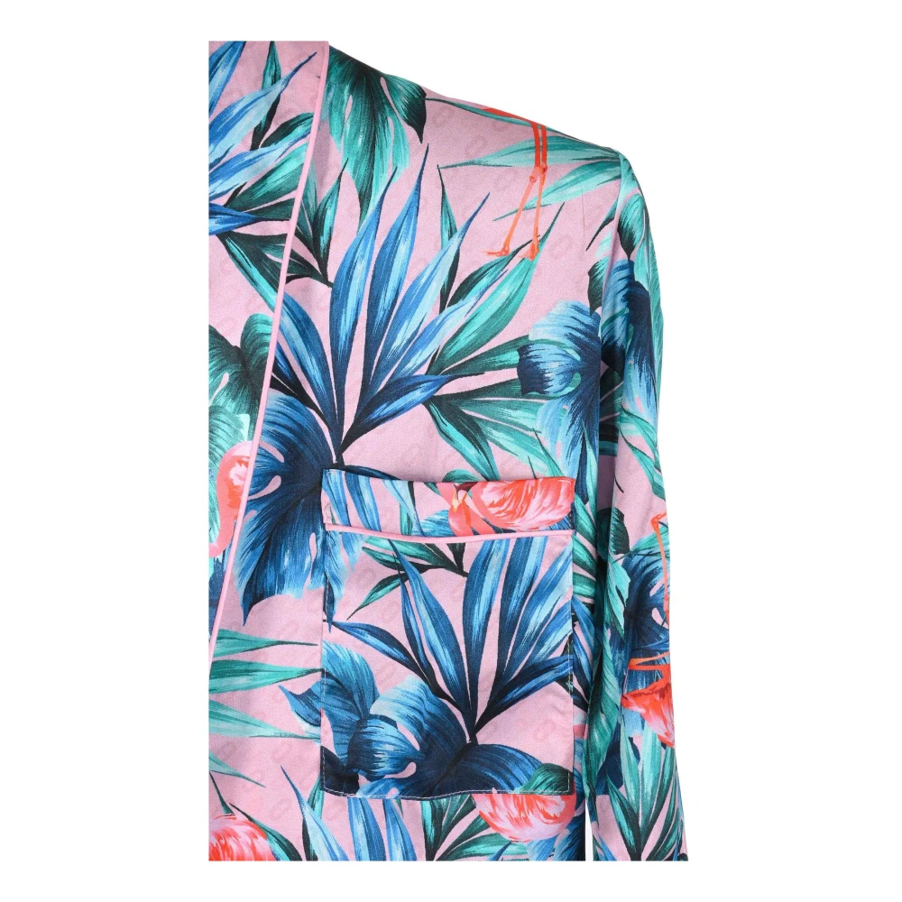 Dee Ocleppo Flamingo Zijden Pyjamaset Multicolor Dames